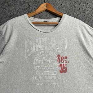 Vintage Polo Ralph Lauren Boxing NY Madison Ave Gray T Shirt Mens Size XL